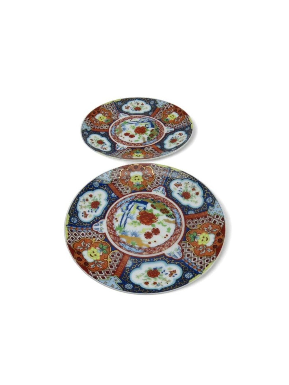 Tajimi China Imari Floral Plate Set of 2 Japan Vintage 6"